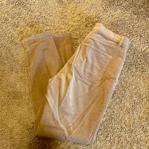 Tan corduroy loft skinny pants